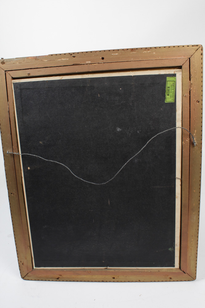 Vintage M. Jefferson Painting of a Dog