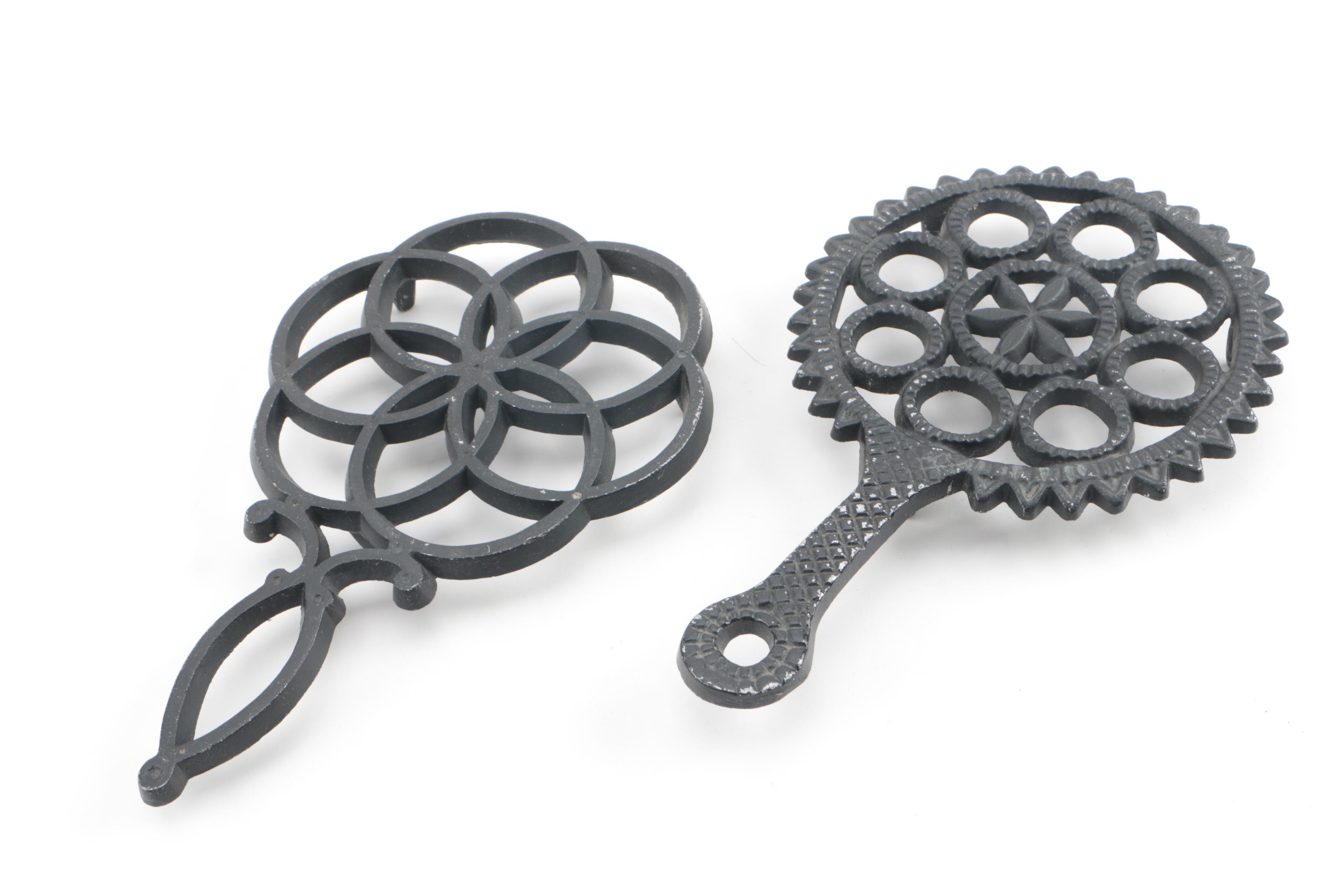 Vintage and Contemporary Iron Trivets Featuring Sexton