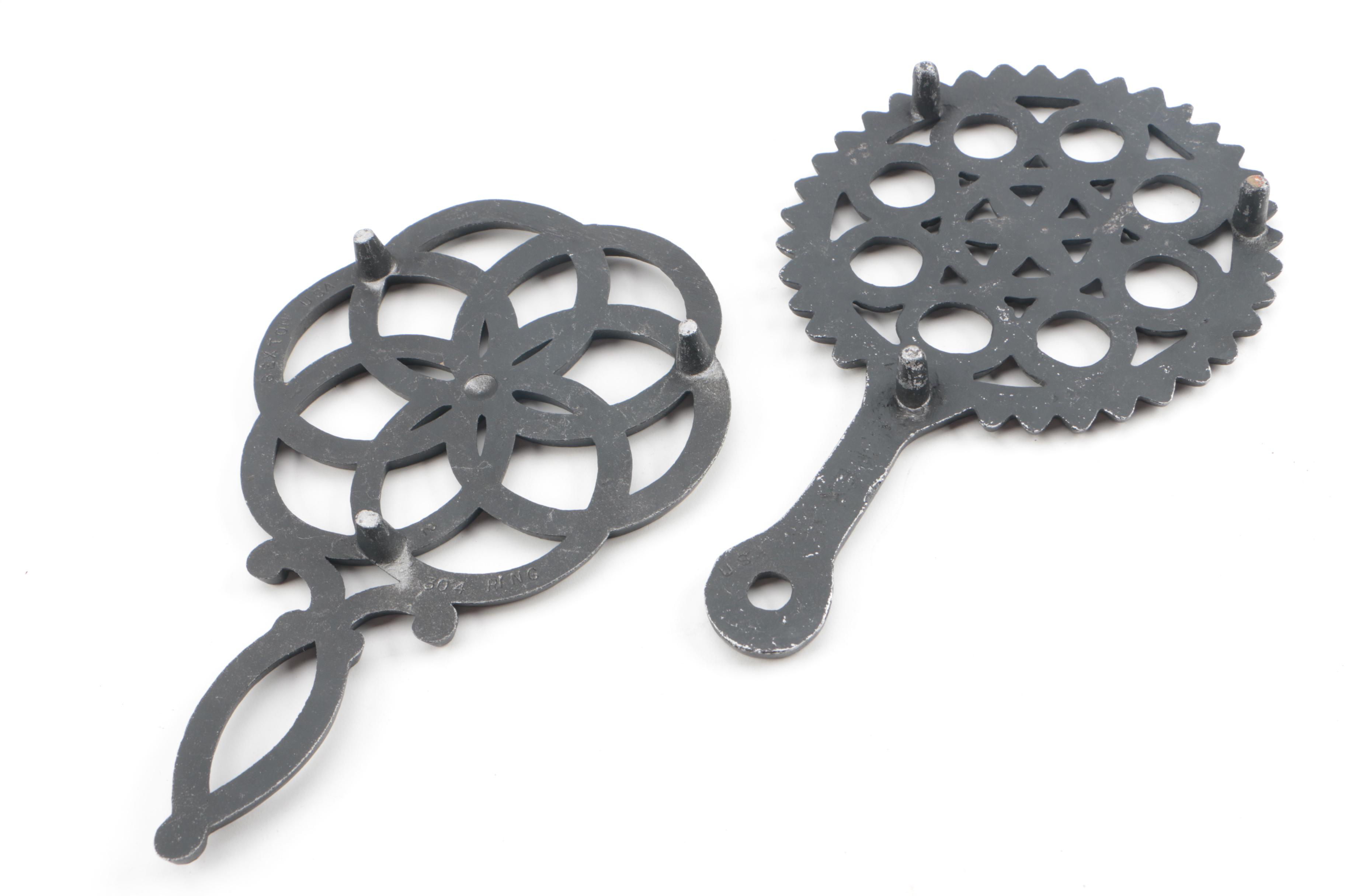 Vintage and Contemporary Iron Trivets Featuring Sexton