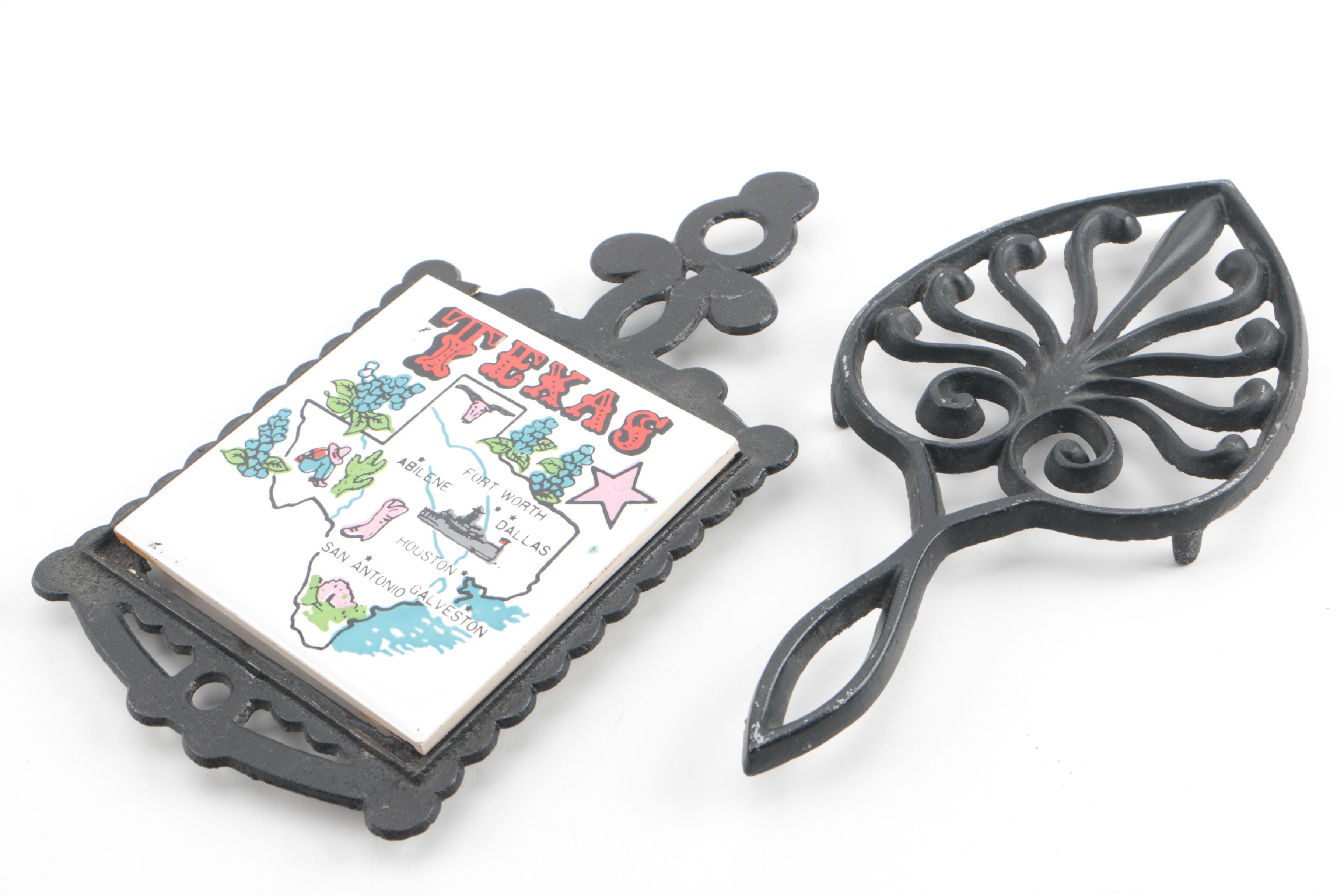 Vintage and Contemporary Iron Trivets Featuring Sexton