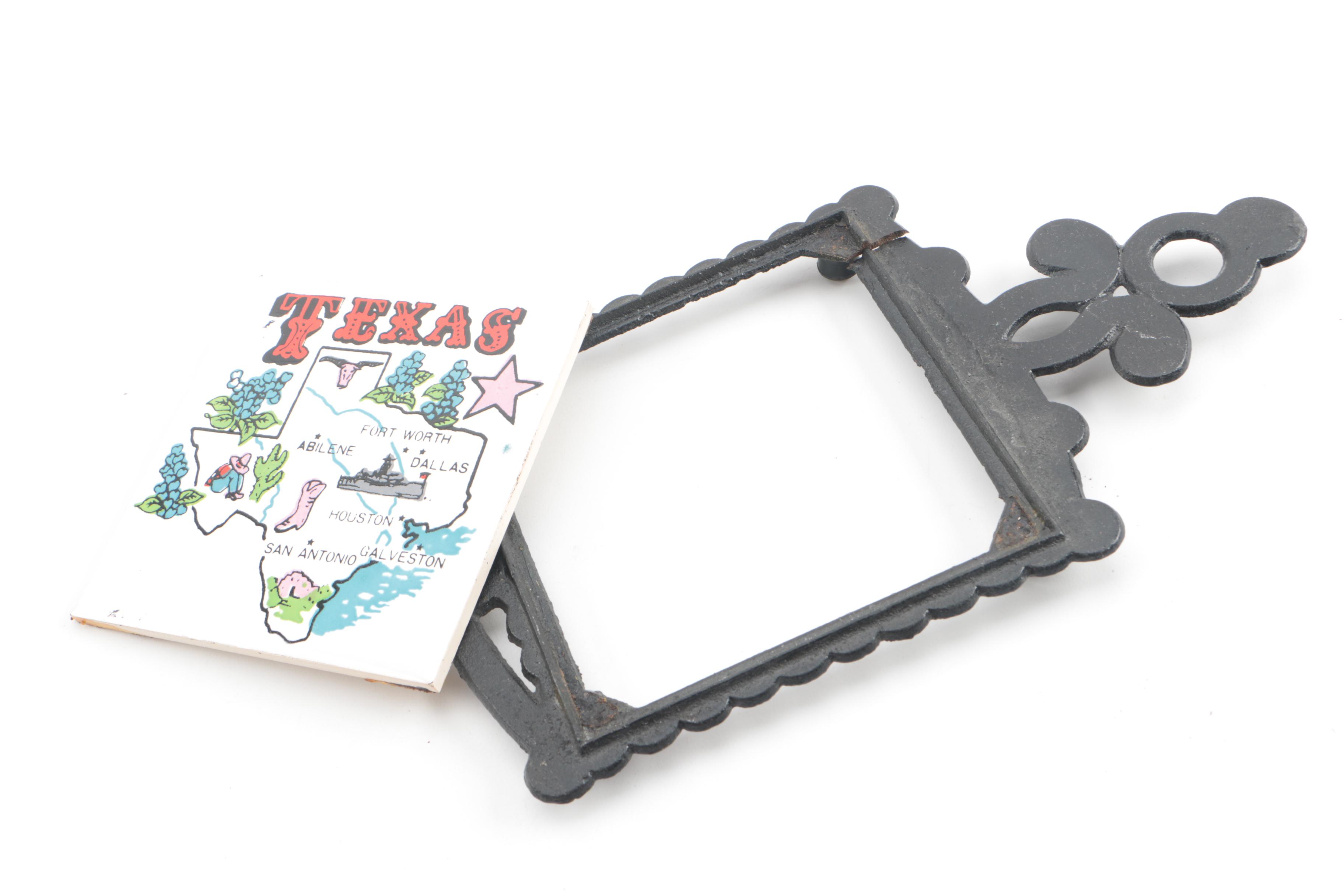 Vintage and Contemporary Iron Trivets Featuring Sexton