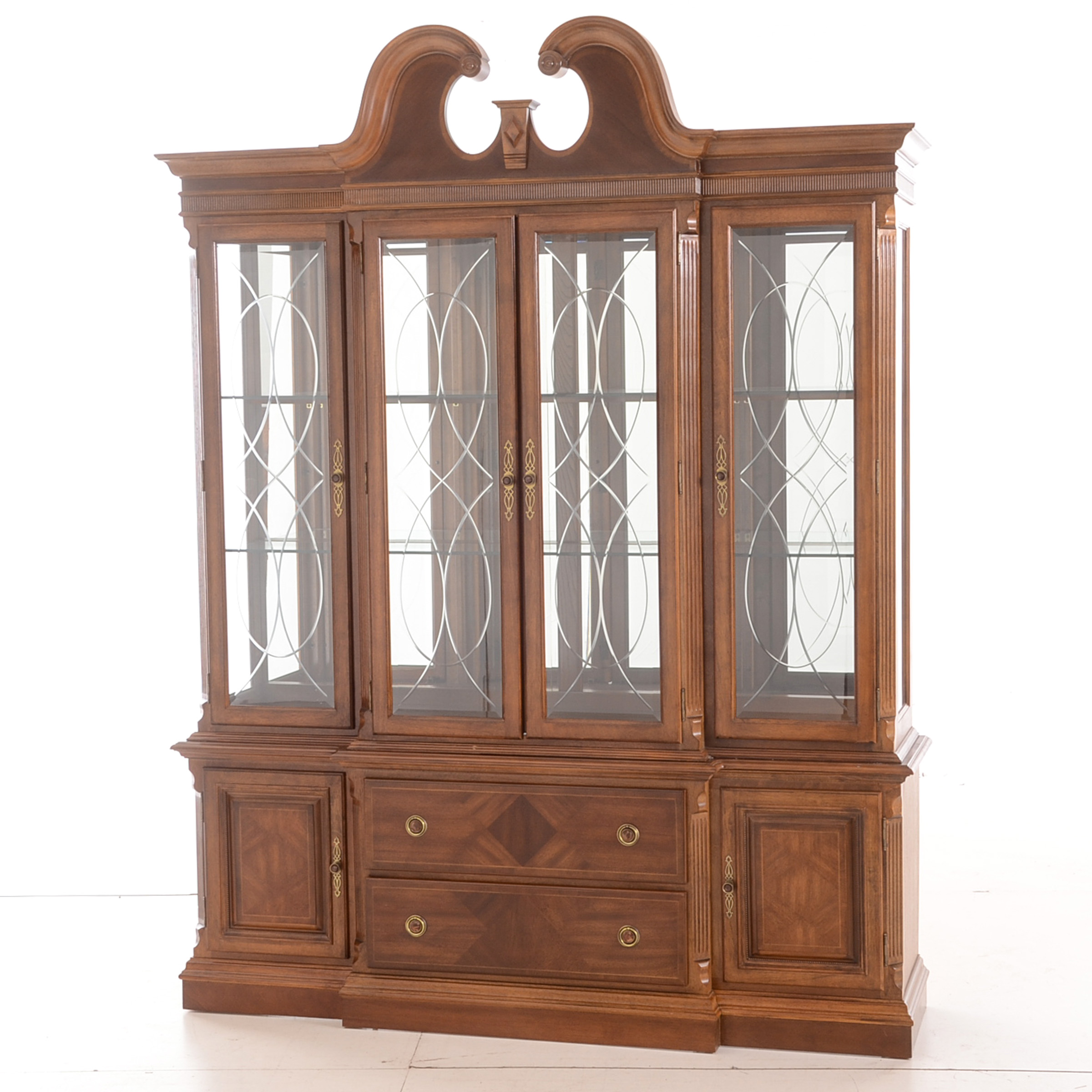 Federal Style Breakfront China Cabinet by Alexander Julian
