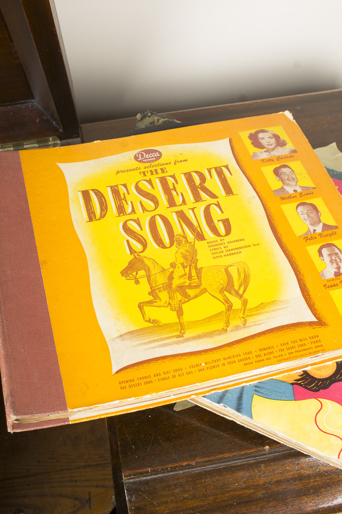 1923 Hand-Cranked Victrola Record Player in Mahogany Cabinet