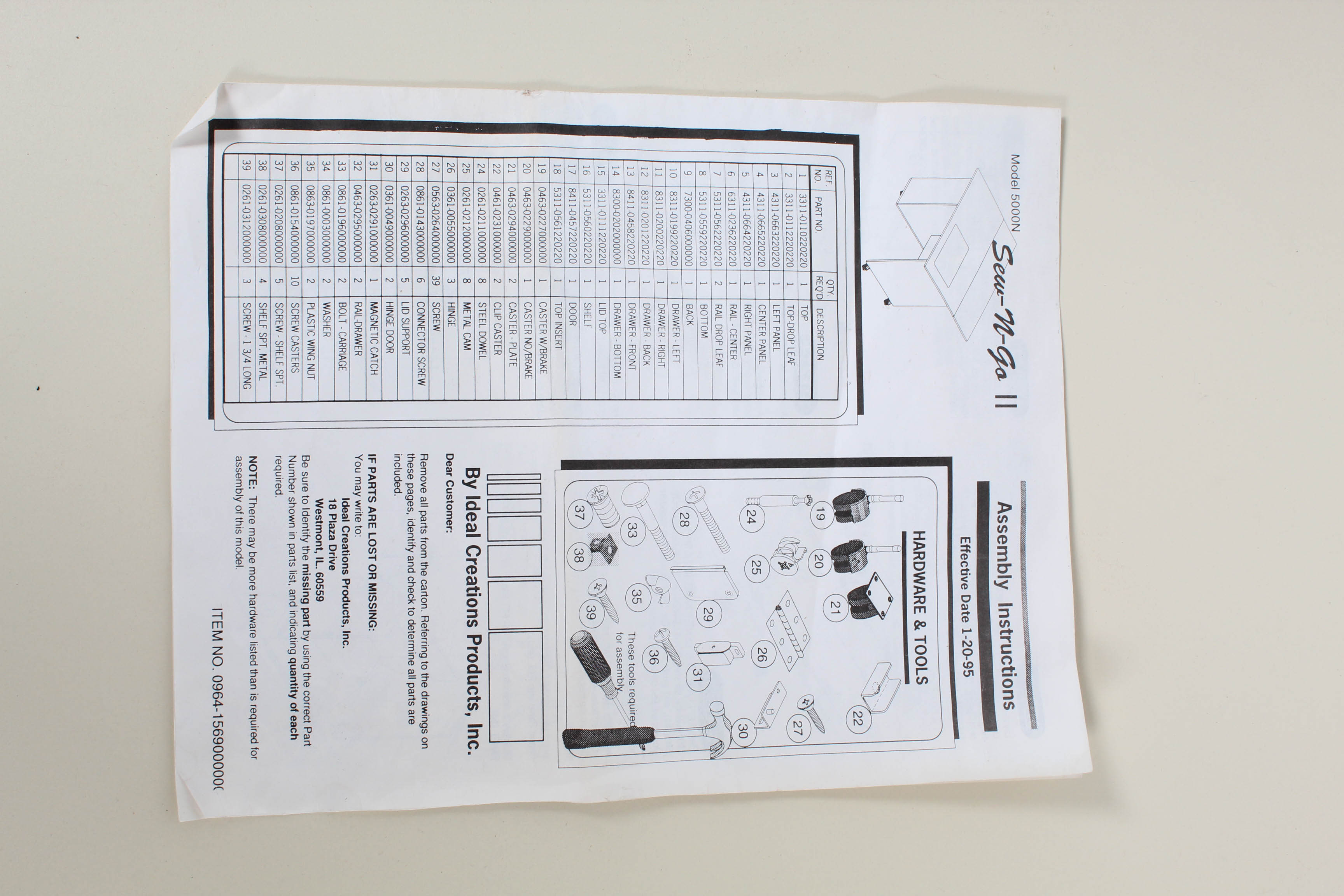 Bernina 1090 Computerized Sewing Machine and Work Table