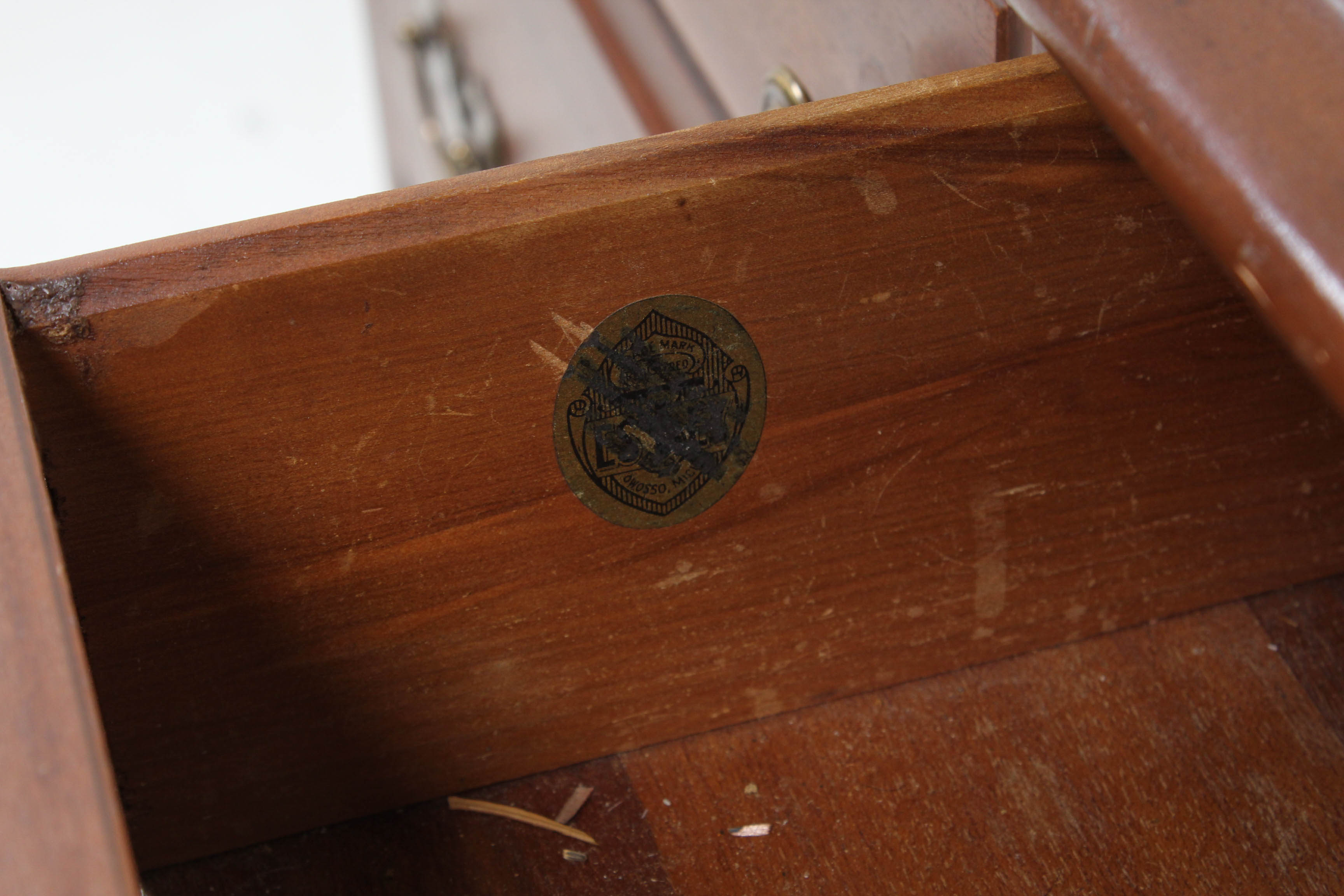 Vintage Estey Co. Chippendale Style Solid Wood Dresser