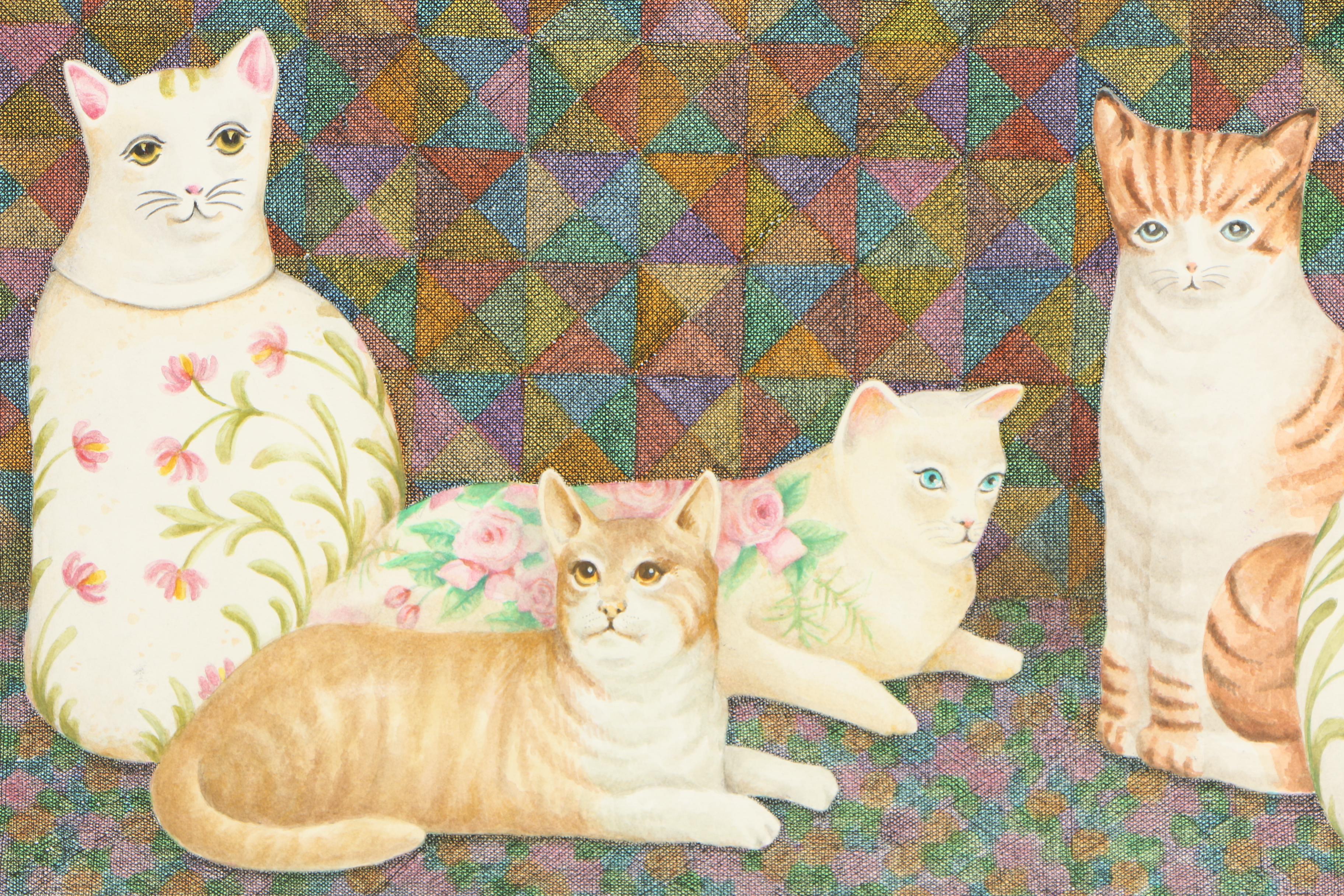 Ben Black Watercolor and Ink Painting