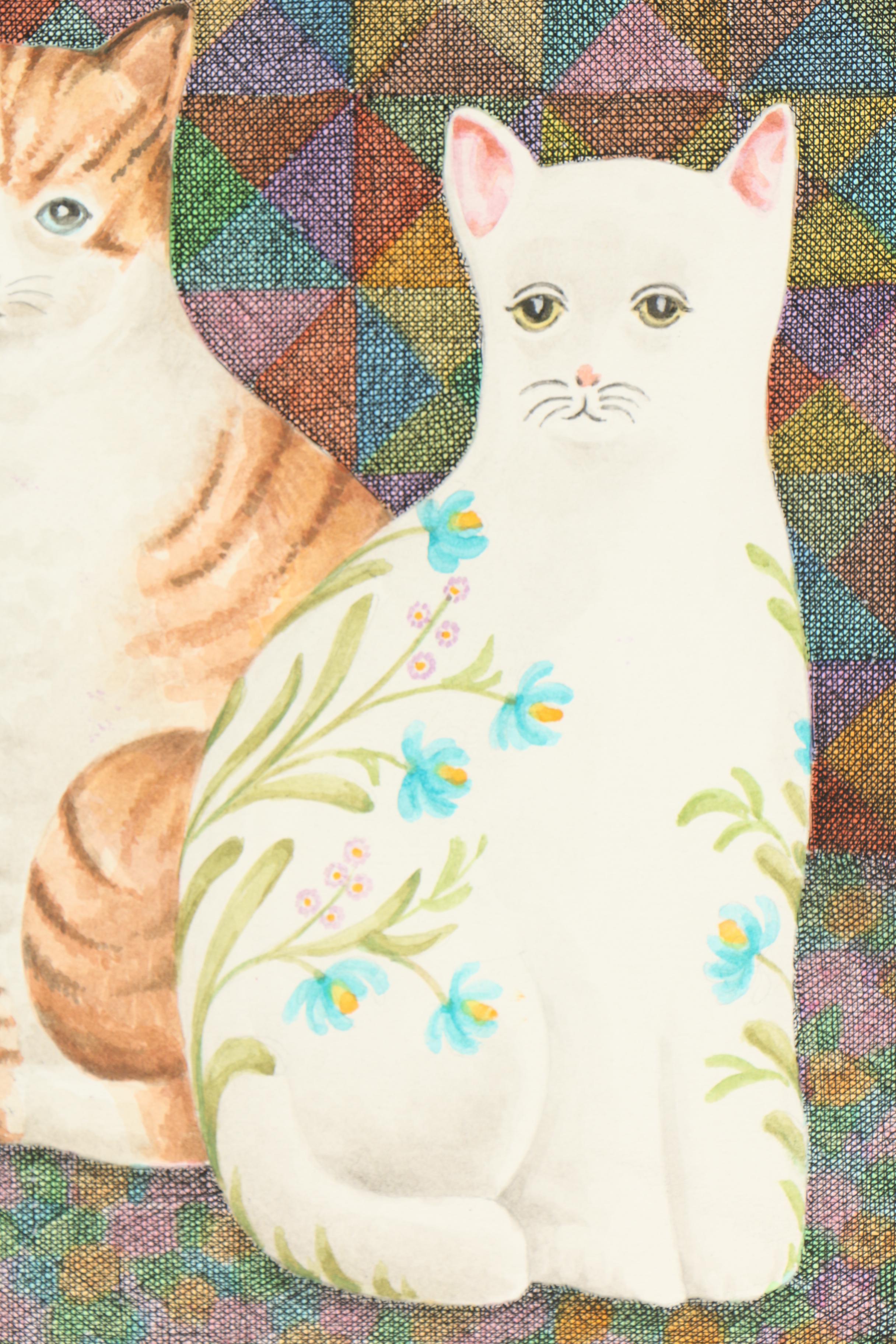 Ben Black Watercolor and Ink Painting