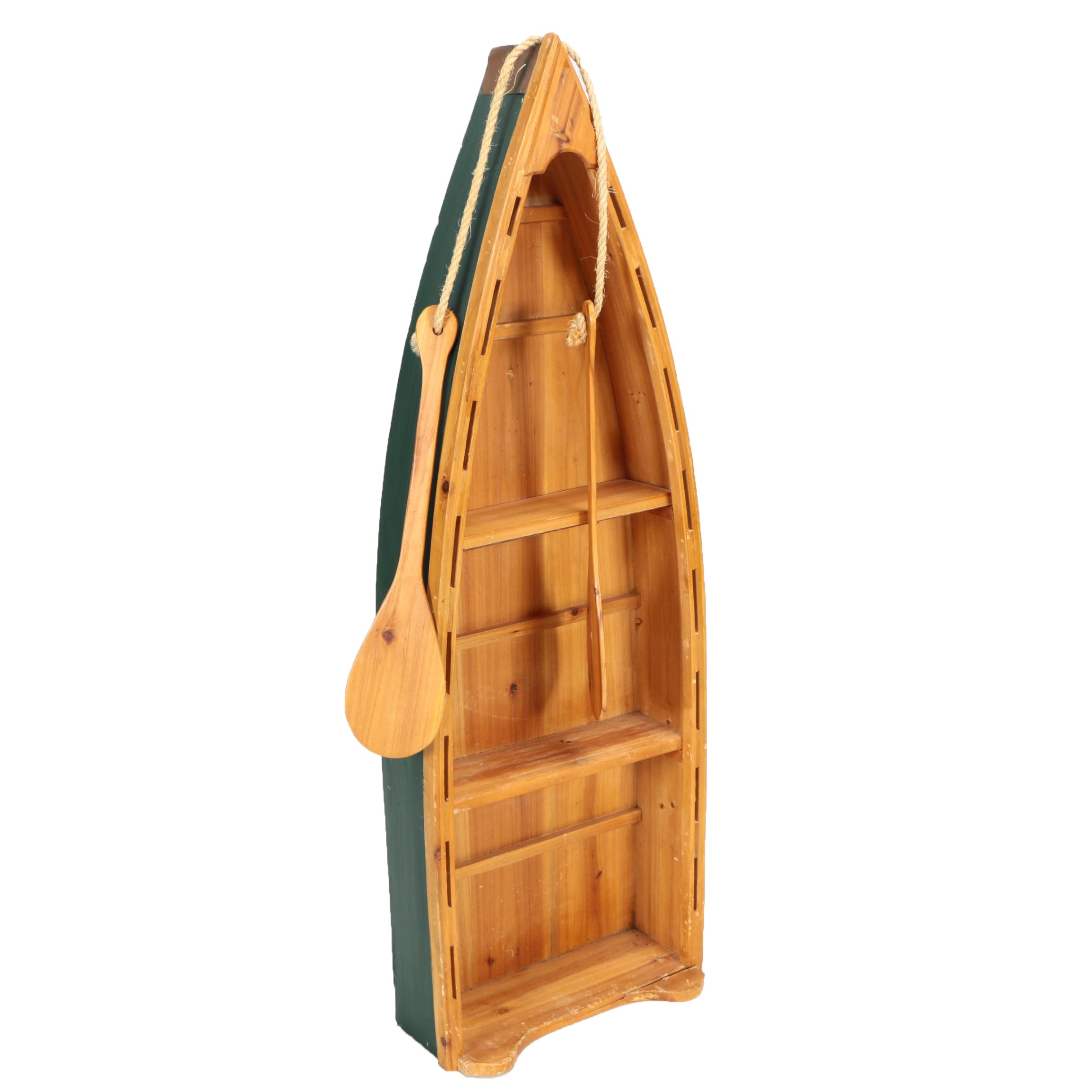Decorative Wall Hanging Wooden Canoe