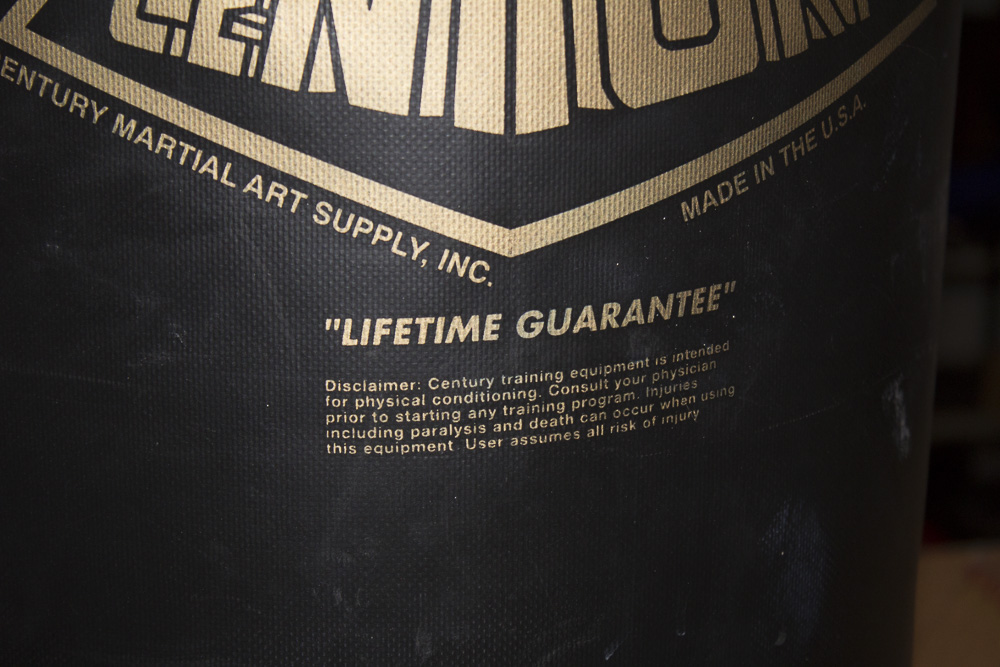 Century Punching Bag with Boxing Gloves