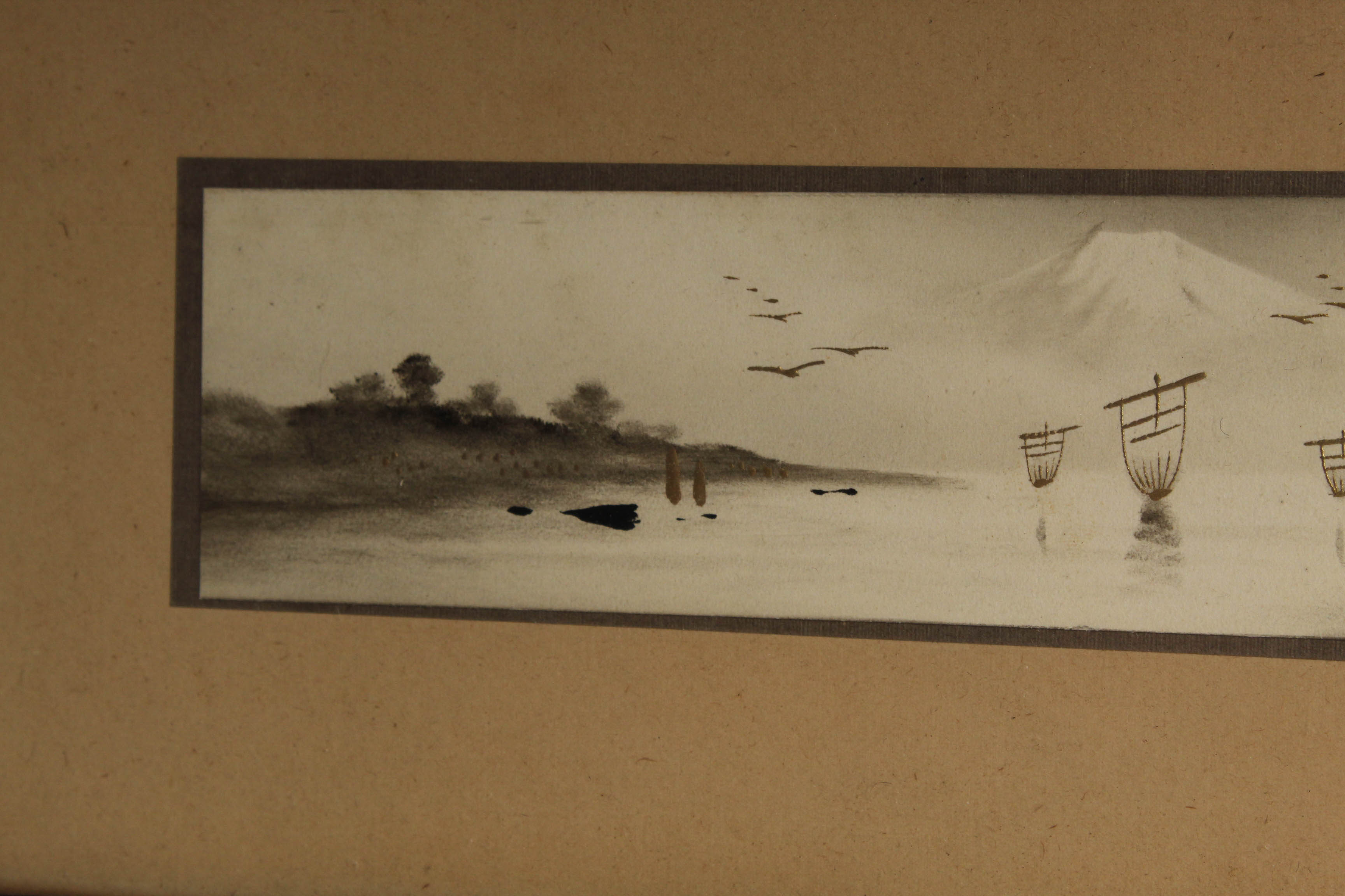 Vintage Japanese Hand Embellished Lithograph