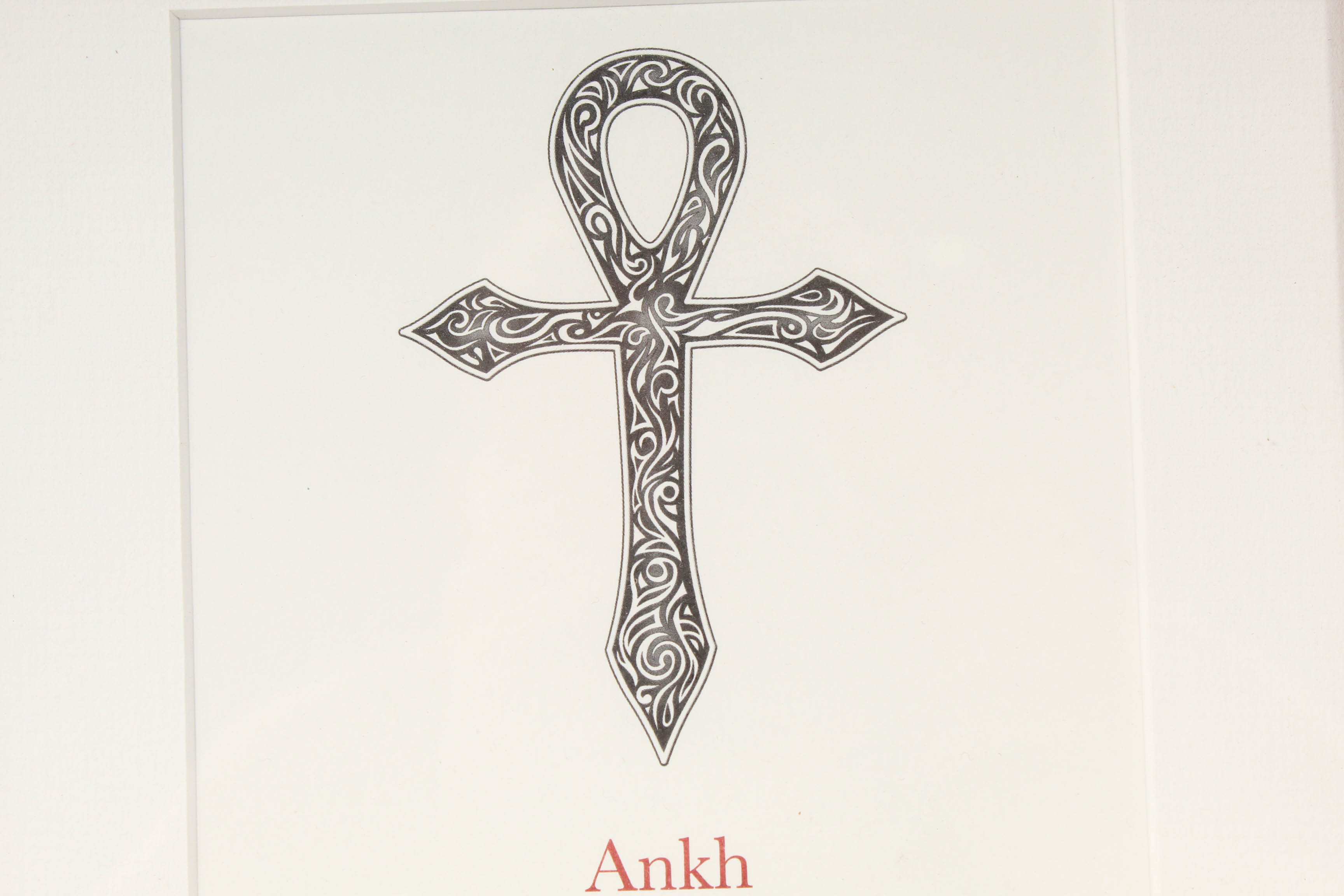 Offset Print "Ankh" from Jack Watkins "Tattoos: Symbols and Meanings"