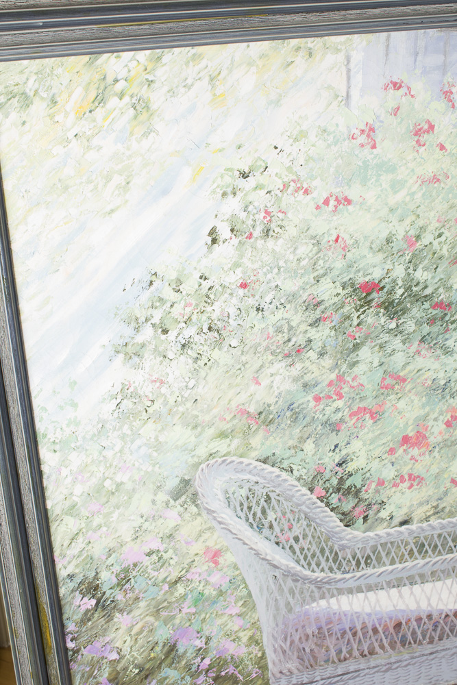 Tunglee Oil Painting of Garden Patio