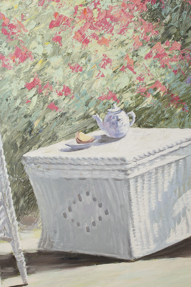 Tunglee Oil Painting of Garden Patio