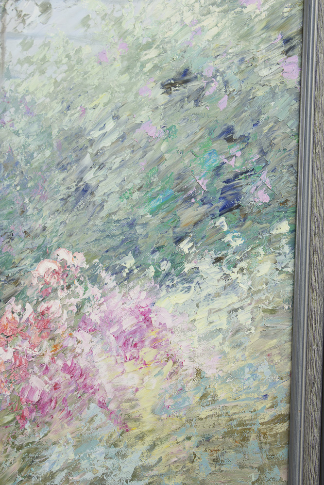 Tunglee Oil Painting of Garden Patio