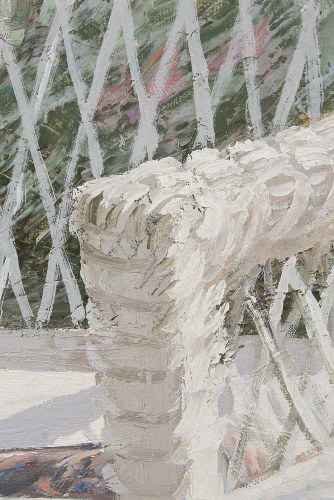 Tunglee Oil Painting of Garden Patio