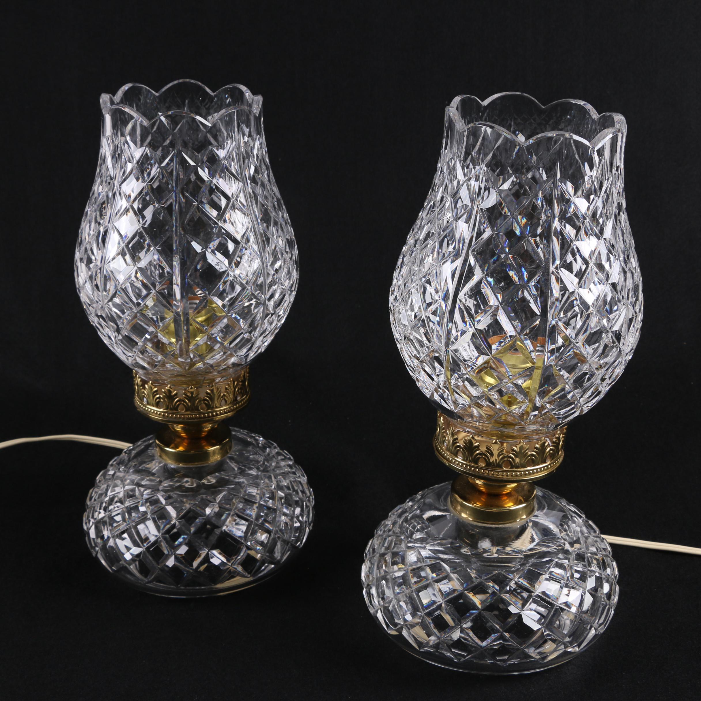 Waterford Crystal Hurricane Lamps