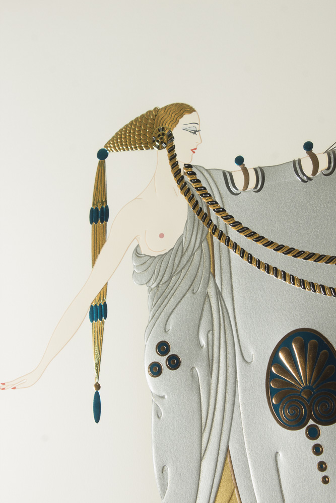 Erte Embossed Serigraph "Sisters"