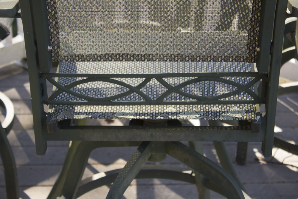 Agio Glass Top Metal Patio Table with Chairs