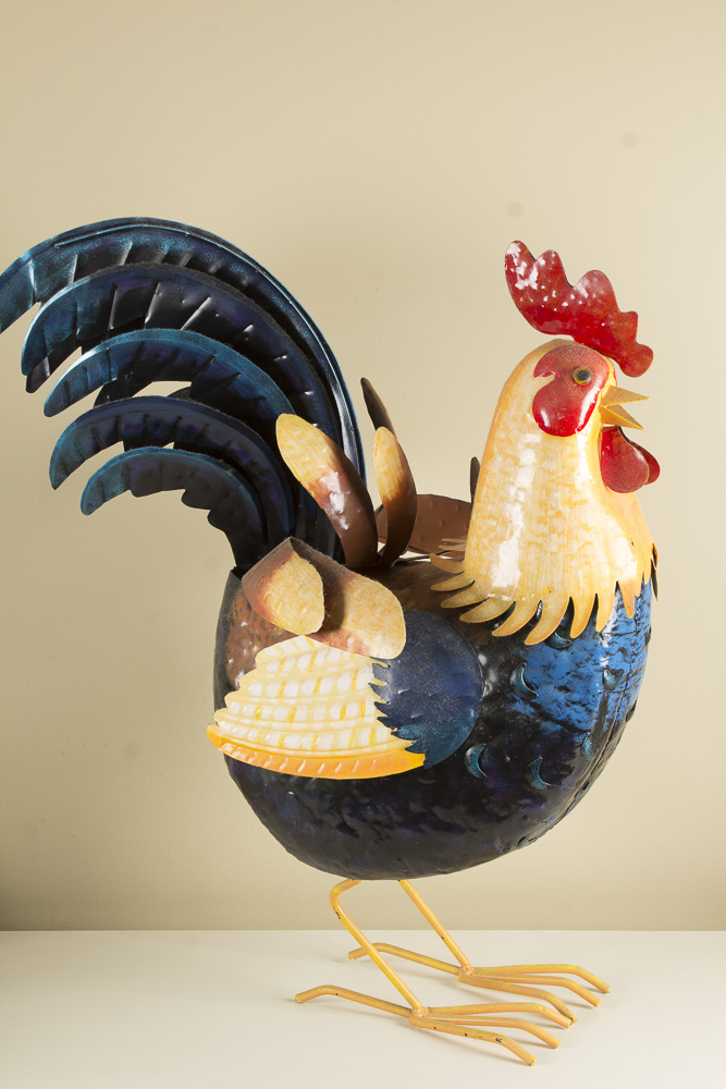 Metal Rooster Figure
