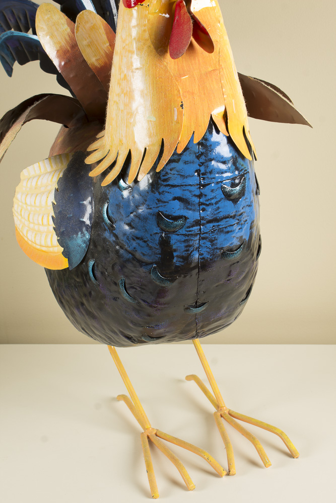 Metal Rooster Figure