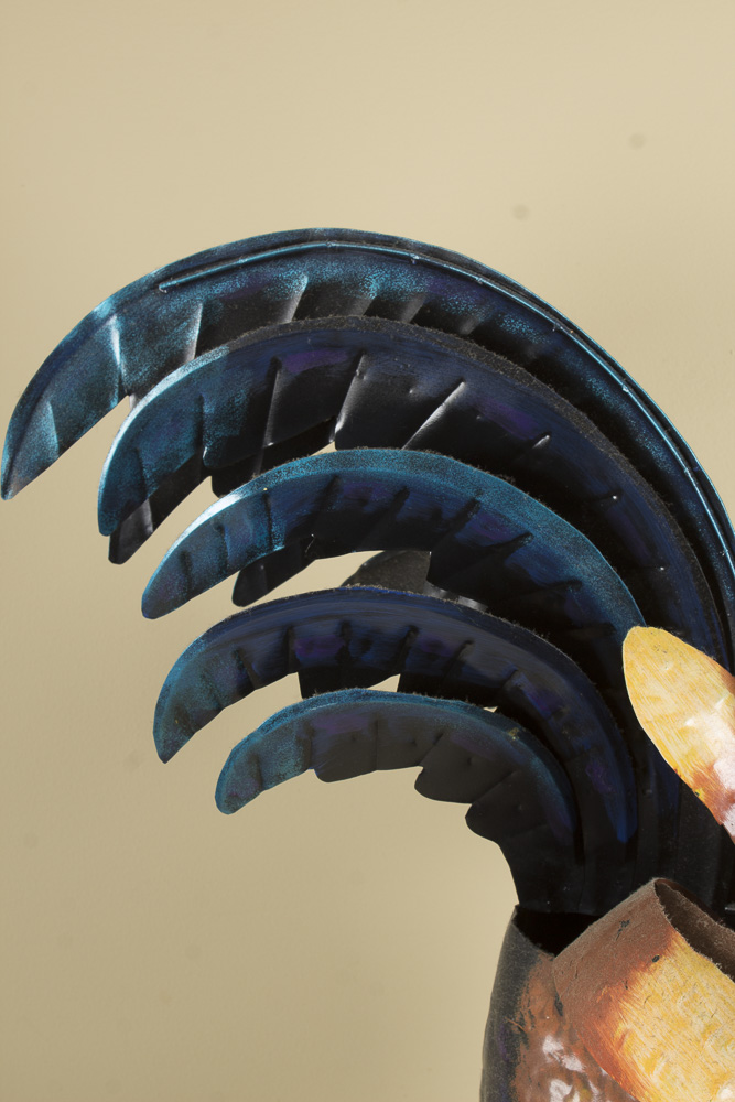 Metal Rooster Figure
