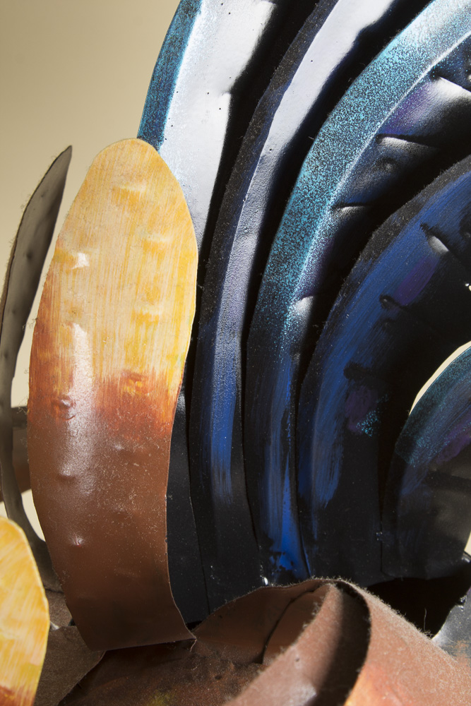 Metal Rooster Figure