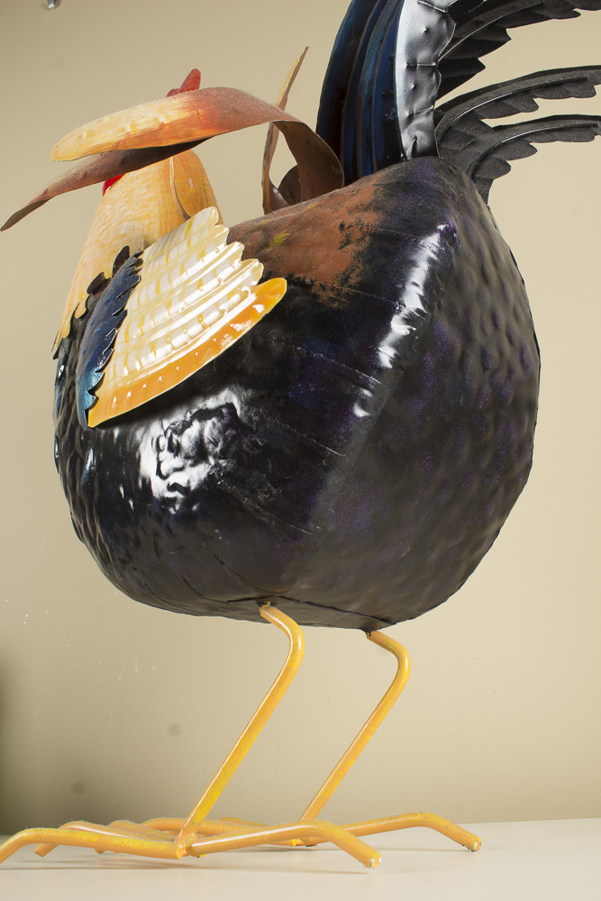 Metal Rooster Figure