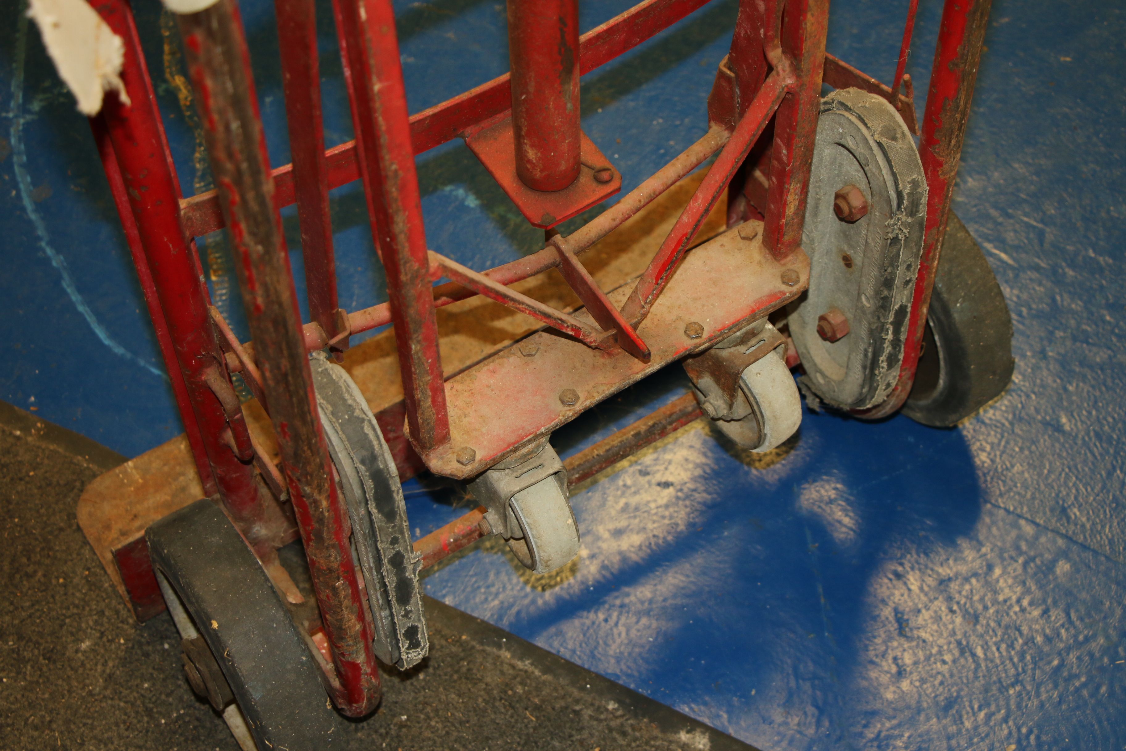 Vintage Red Metal "The Escort" Furniture Dolly by Stevens Appliance Truck Co