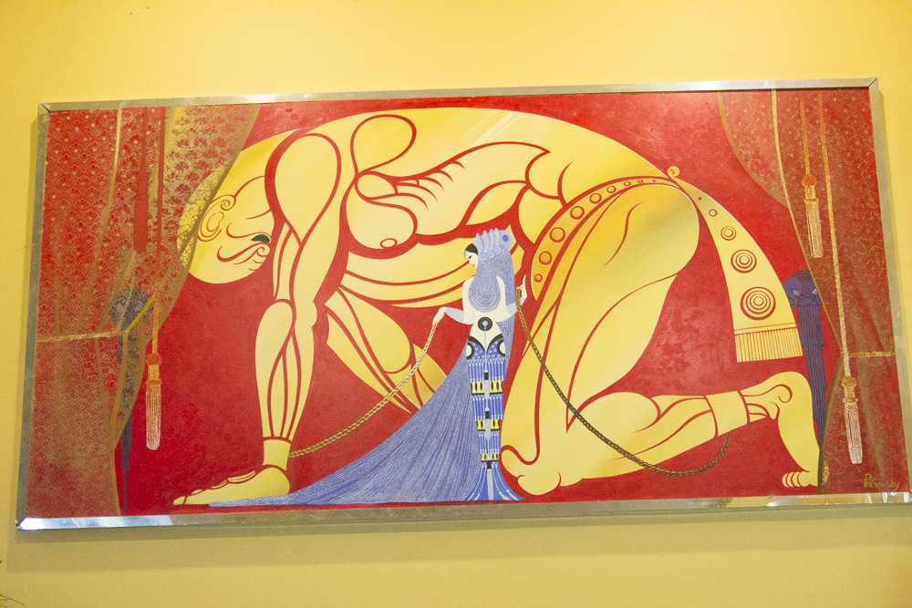 Petrovsky Oil Painting on Panel After Erté "Samson and Delilah"