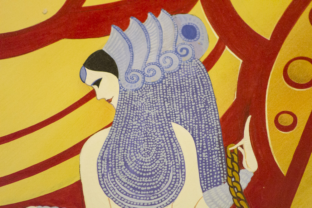 Petrovsky Oil Painting on Panel After Erté "Samson and Delilah"