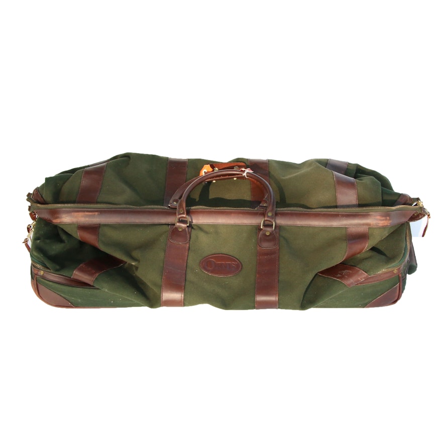 Orvis Battenkill Rolling Canvas and Leather Duffel Bag