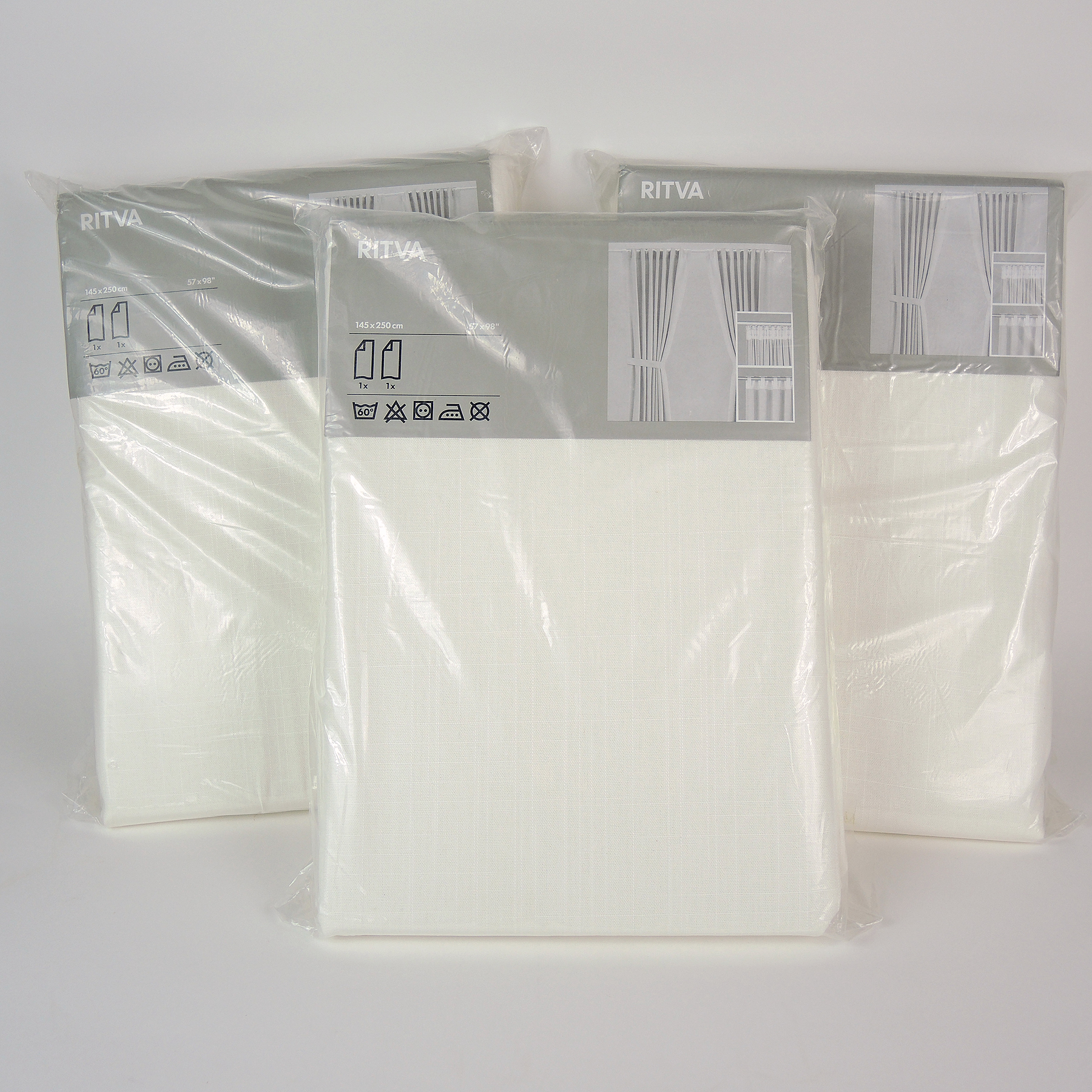 New IKEA RITVA Off White Curtain Panels