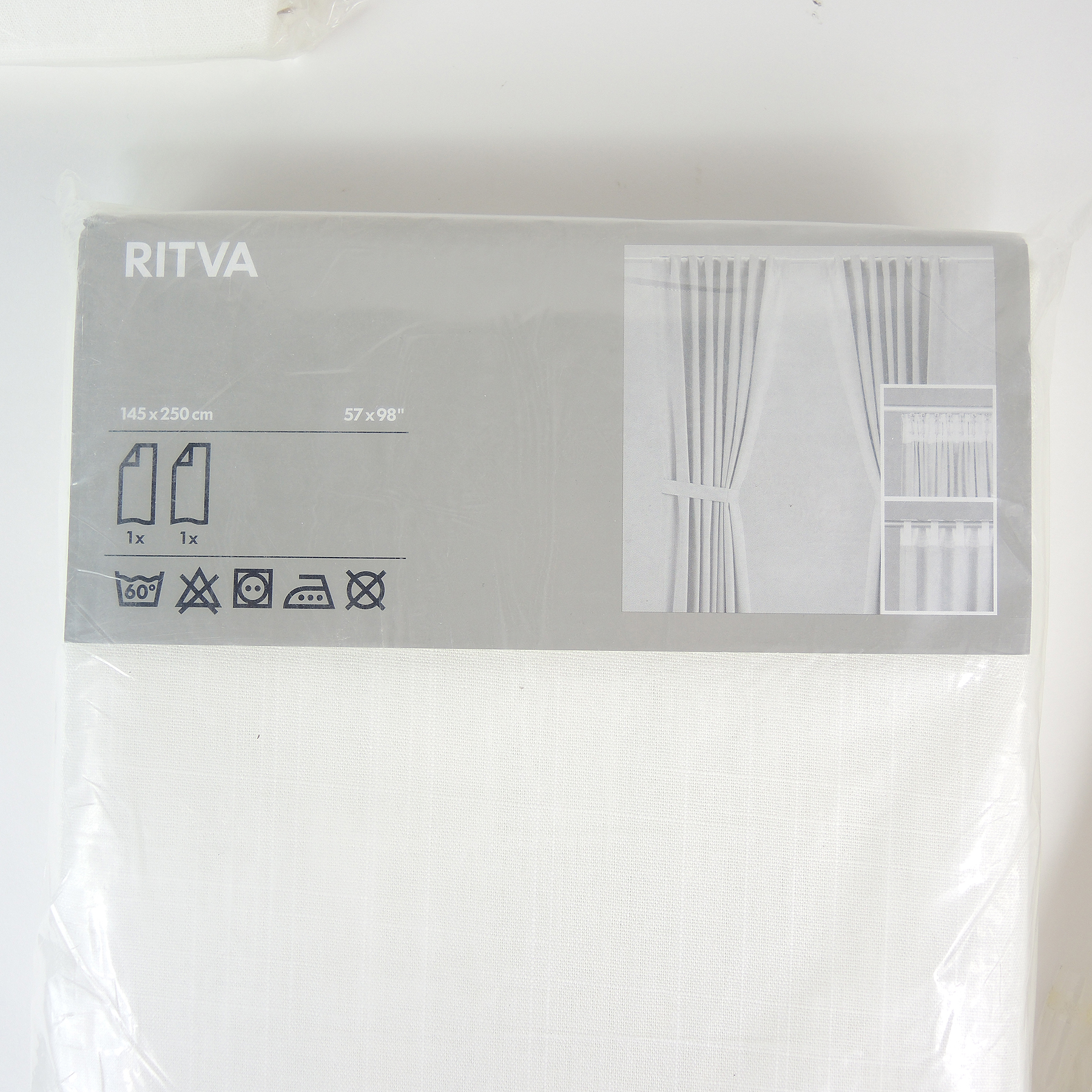 New IKEA RITVA Off White Curtain Panels