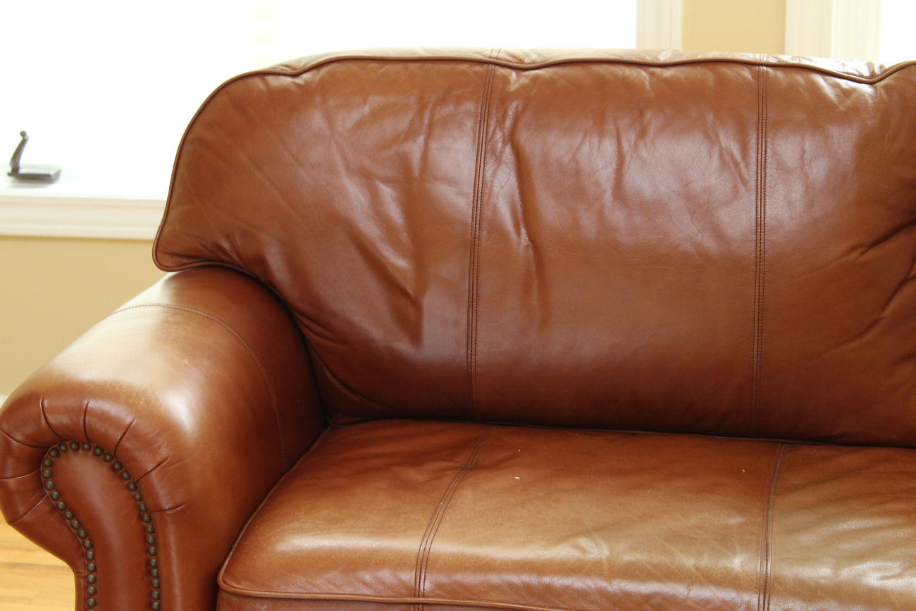 Thomasville Leather Sofa