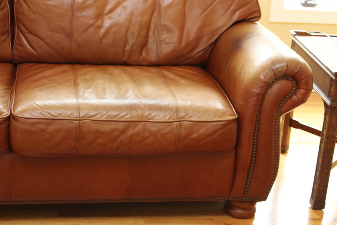 Thomasville Leather Sofa