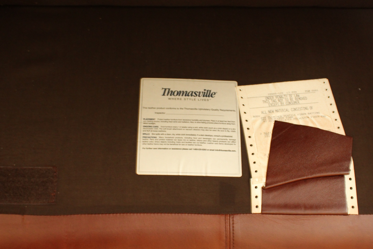 Thomasville Leather Sofa