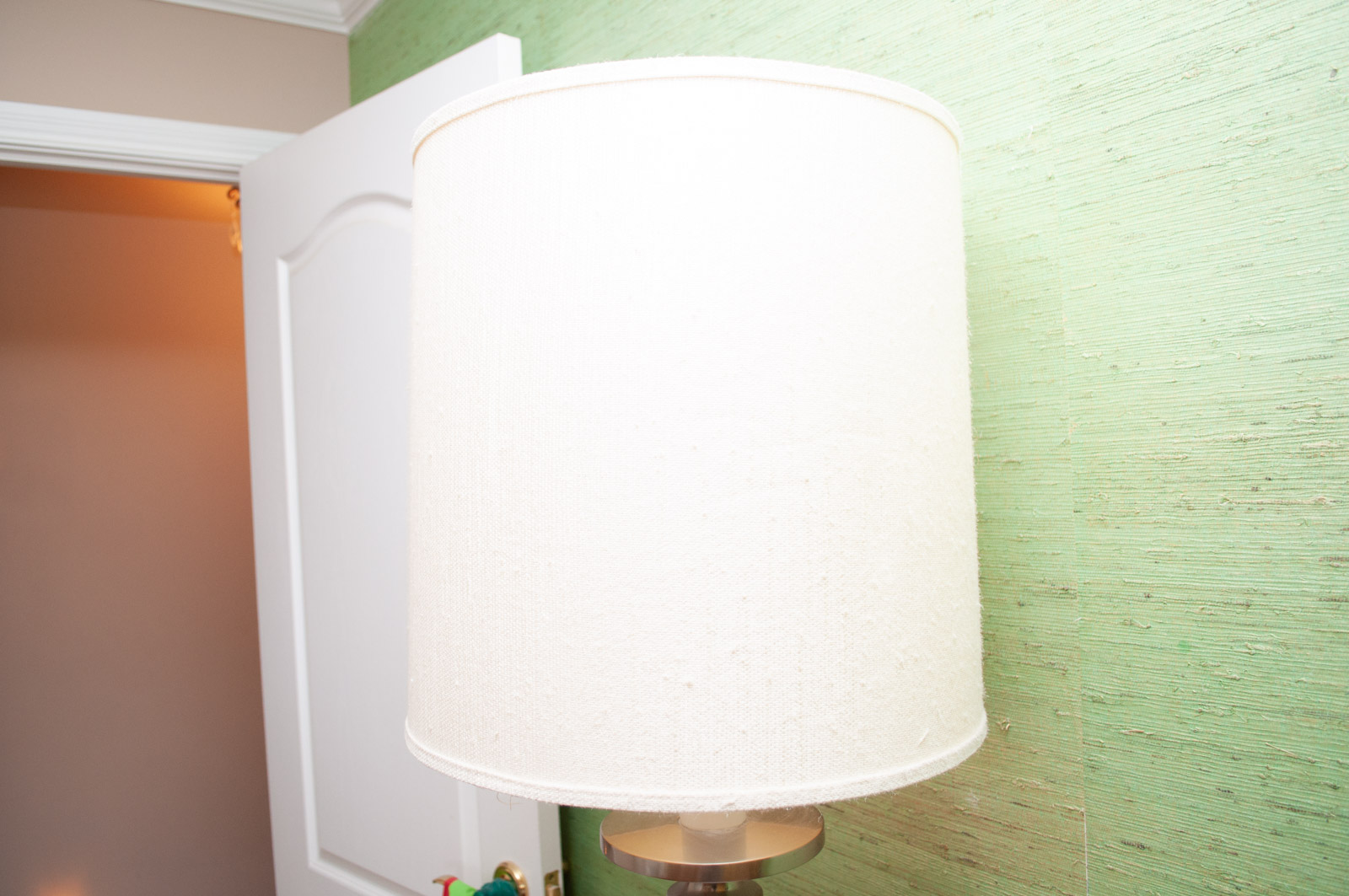 Mid Century Modern Oversize Brushed Chrome Table Lamp