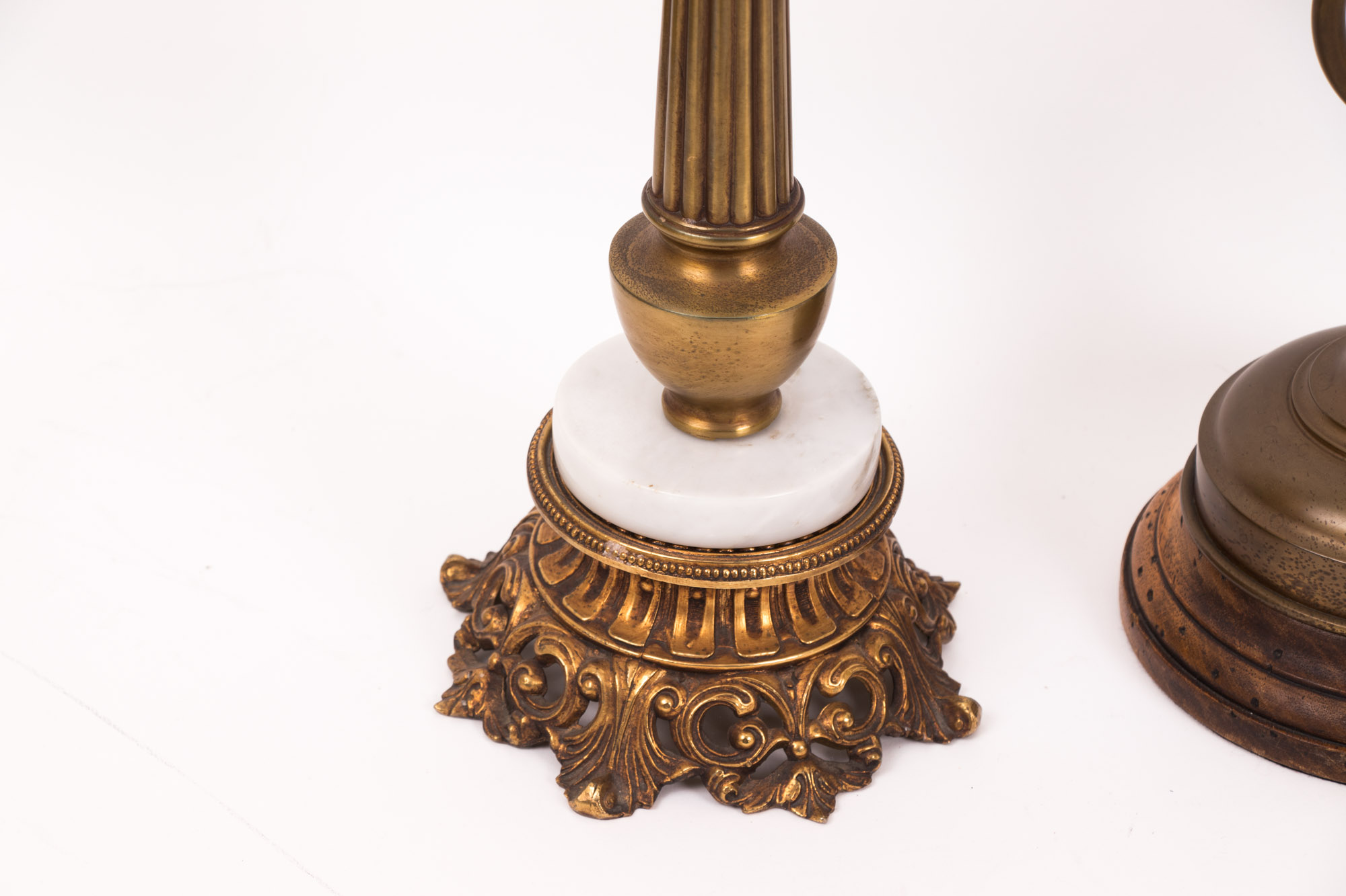 Vintage Gold Toned Home Decor including Waterford and Linden Desk Clocks