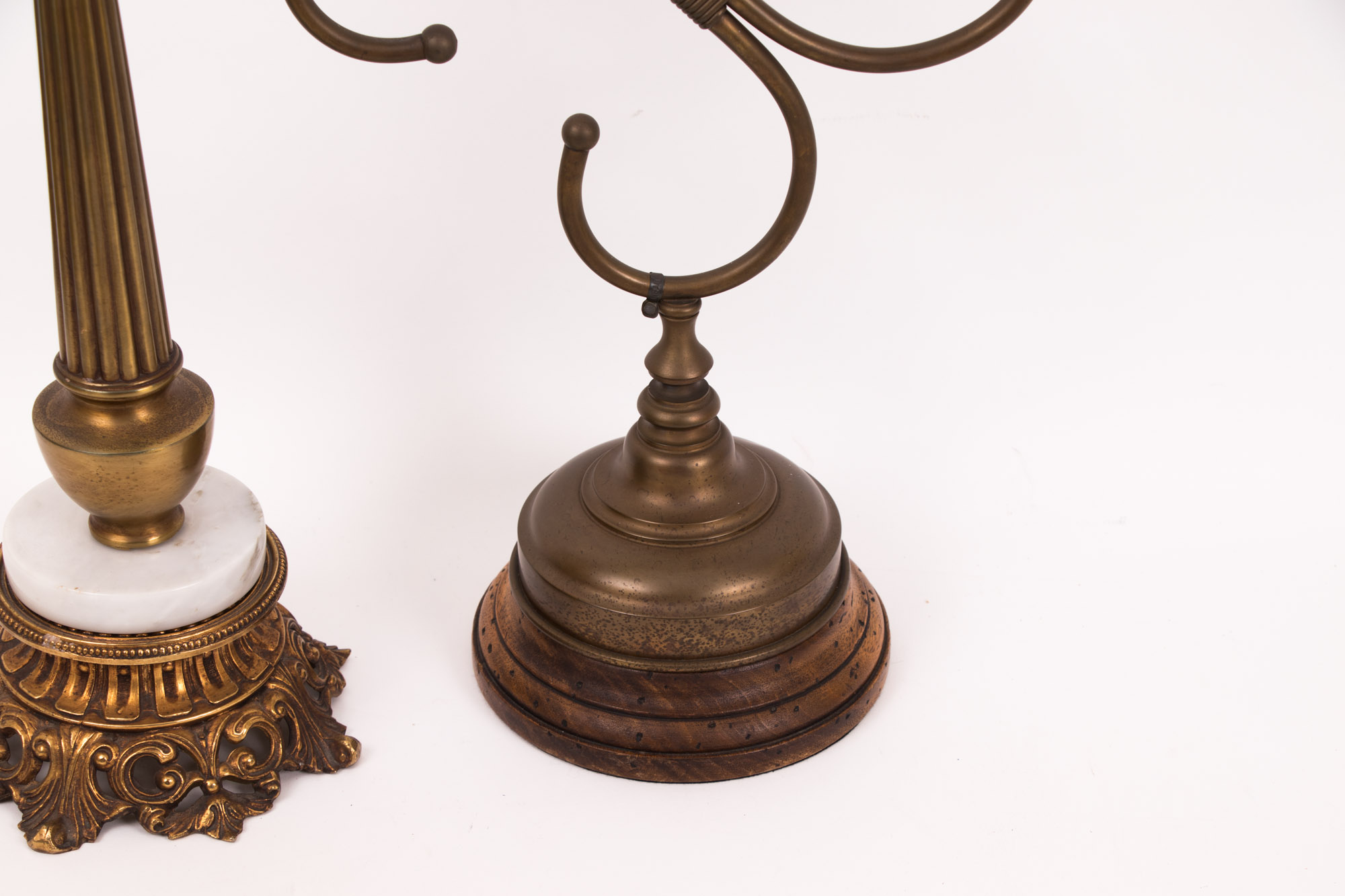 Vintage Gold Toned Home Decor including Waterford and Linden Desk Clocks