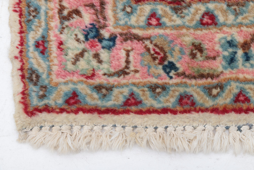 Vintage Hand-Knotted Persian Kerman Accent Rug