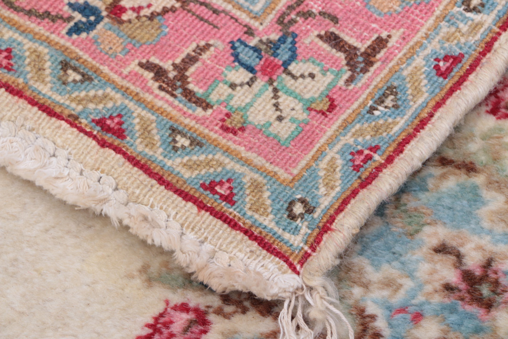 Vintage Hand-Knotted Persian Kerman Accent Rug