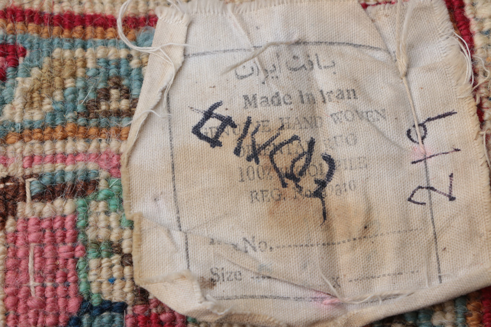 Vintage Hand-Knotted Persian Kerman Accent Rug