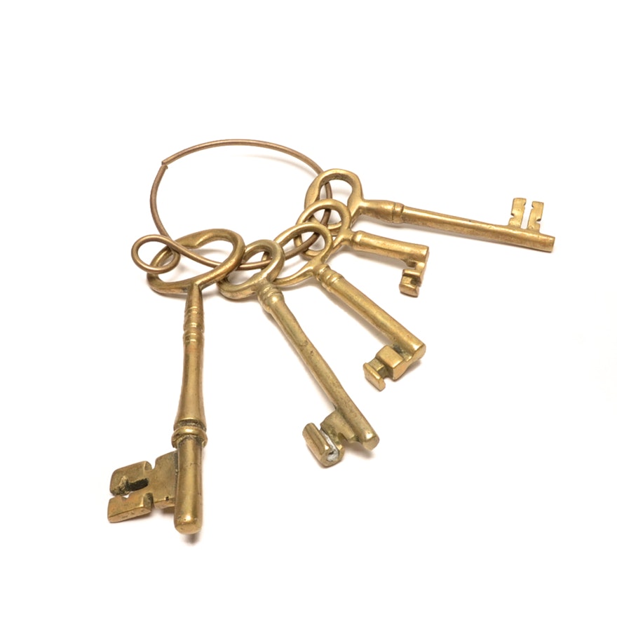 Collection of Decorative Brass Keys
