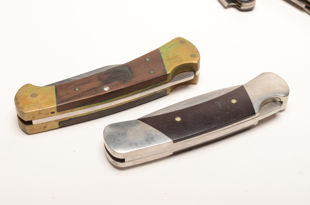 Vintage Pocket Knives Featuring Buck and Old Timer