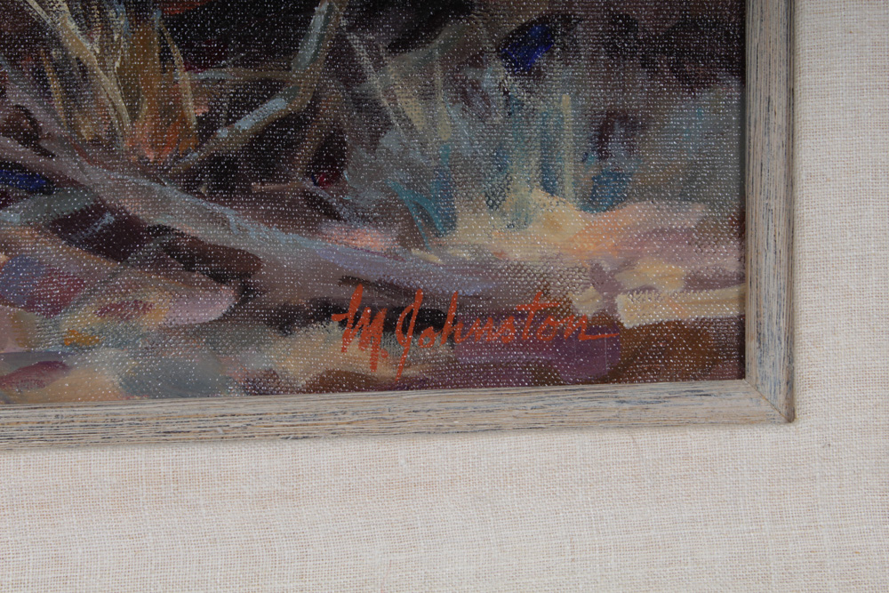 Maxine Johnston  Original Oil Painting "Gambel Quails"