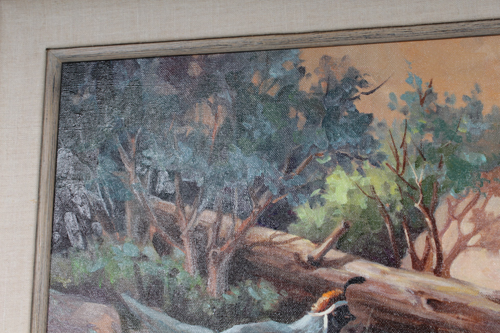 Maxine Johnston  Original Oil Painting "Gambel Quails"