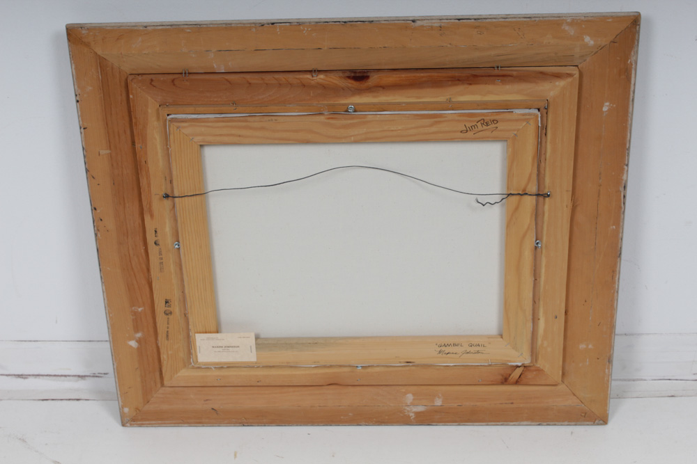 Maxine Johnston  Original Oil Painting "Gambel Quails"