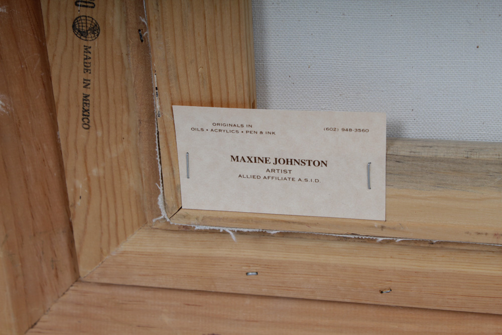 Maxine Johnston  Original Oil Painting "Gambel Quails"