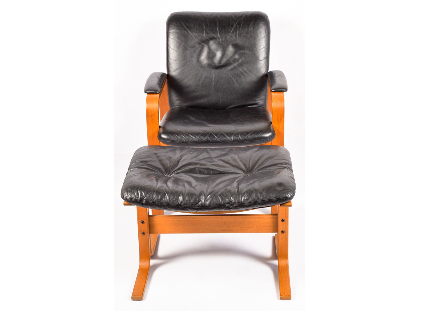 Ekornes Armchair with Westnofa Ottoman