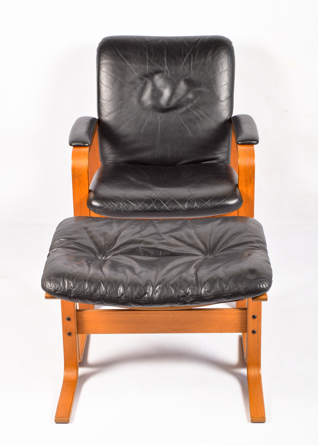 Ekornes Armchair with Westnofa Ottoman